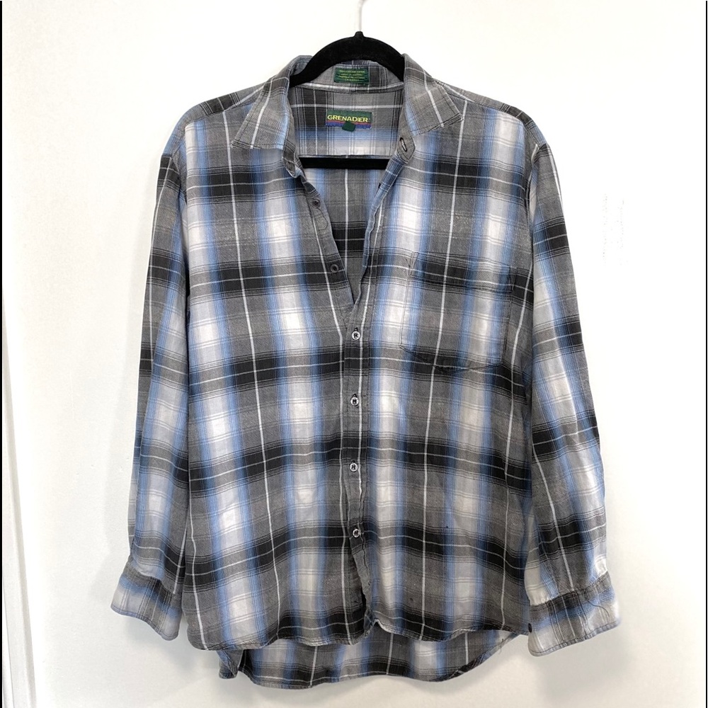 Vintage Grenadier Men’s Long Sleeve / Blue & Grey